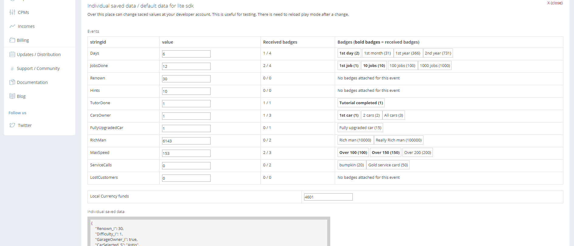 GameArter - database view